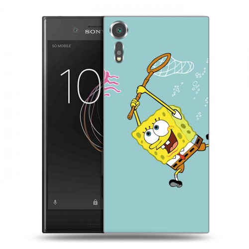 Дизайнерский пластиковый чехол для Sony Xperia XZs Губка Боб