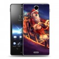 Дизайнерский пластиковый чехол для Sony Xperia TX Дед мороз и Санта