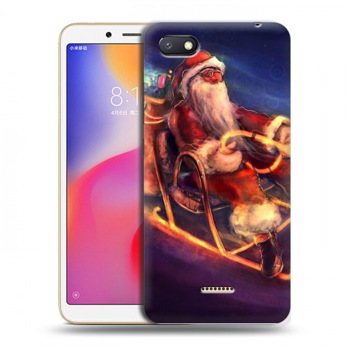 Дизайнерский пластиковый чехол для Xiaomi RedMi 6A Дед мороз и Санта