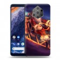 Дизайнерский силиконовый чехол для Nokia 9 PureView Дед мороз и Санта