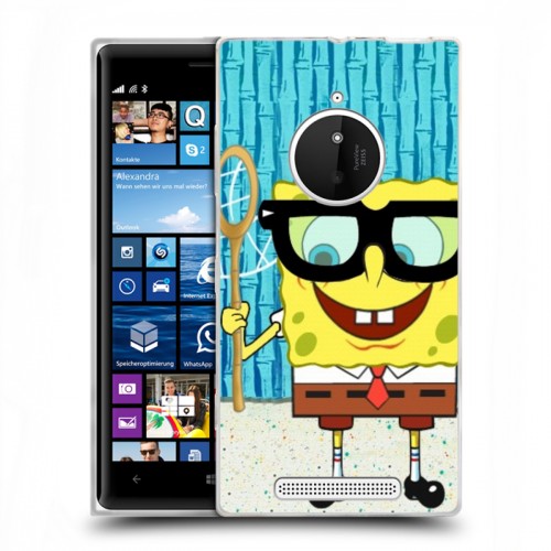 Дизайнерский пластиковый чехол для Nokia Lumia 830 Губка Боб