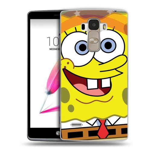 Дизайнерский пластиковый чехол для LG G4 Stylus Губка Боб