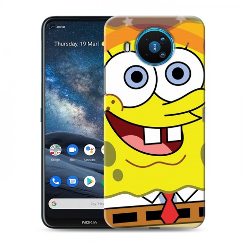 Дизайнерский силиконовый чехол для Nokia 8.3 Губка Боб