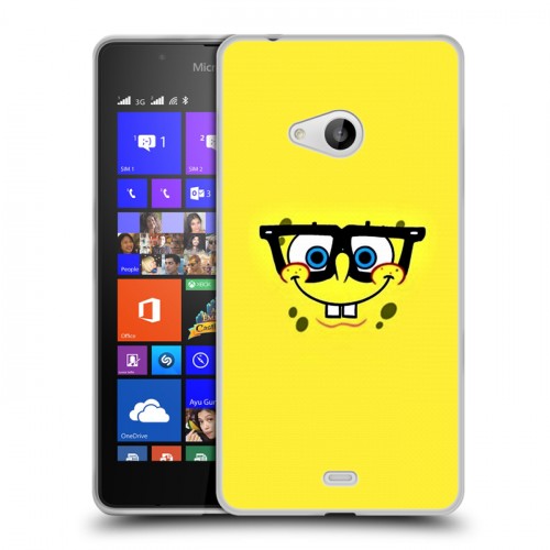 Дизайнерский пластиковый чехол для Microsoft Lumia 540 Губка Боб