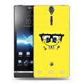 Дизайнерский пластиковый чехол для Sony Xperia S Губка Боб