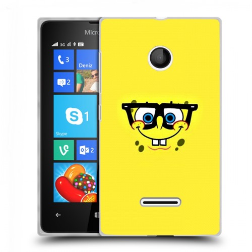 Дизайнерский пластиковый чехол для Microsoft Lumia 435 Губка Боб