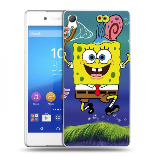 Дизайнерский пластиковый чехол для Sony Xperia Z3+ Губка Боб