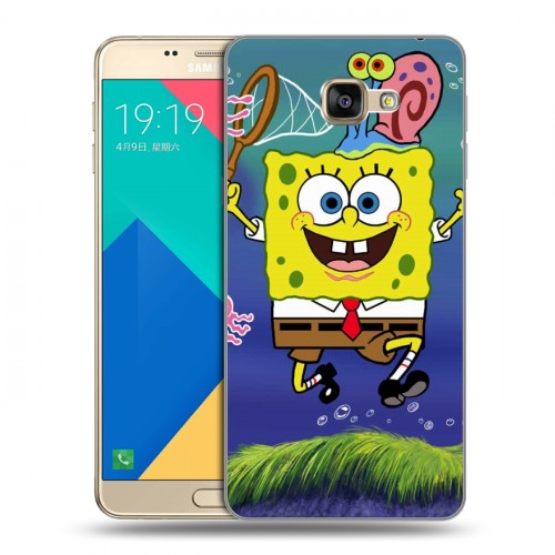 Дизайнерский силиконовый чехол для Samsung Galaxy A9 Губка Боб