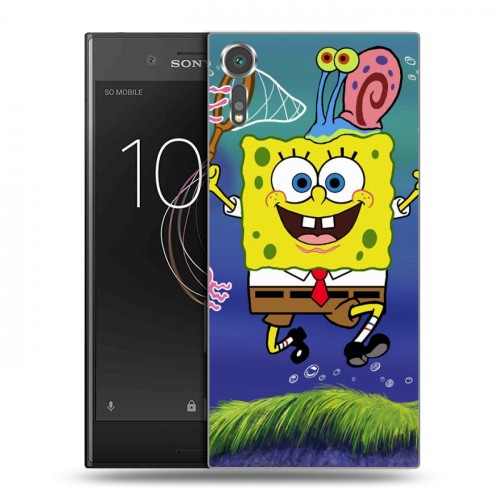 Дизайнерский пластиковый чехол для Sony Xperia XZs Губка Боб