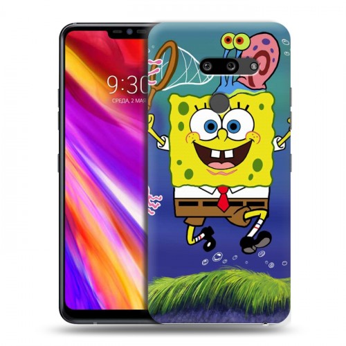 Дизайнерский пластиковый чехол для LG G8 ThinQ Губка Боб