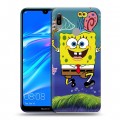 Дизайнерский пластиковый чехол для Huawei Y6 (2019) Губка Боб