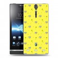 Дизайнерский пластиковый чехол для Sony Xperia S Губка Боб