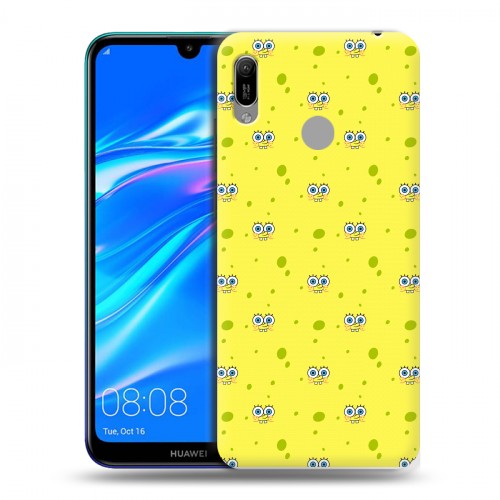 Дизайнерский пластиковый чехол для Huawei Y6 (2019) Губка Боб