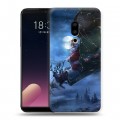 Дизайнерский пластиковый чехол для Meizu 15 Plus Дед мороз и Санта