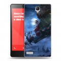 Дизайнерский силиконовый чехол для Xiaomi RedMi Note Дед мороз и Санта