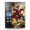 Дизайнерский пластиковый чехол для Sony Xperia acro S Дед мороз и Санта