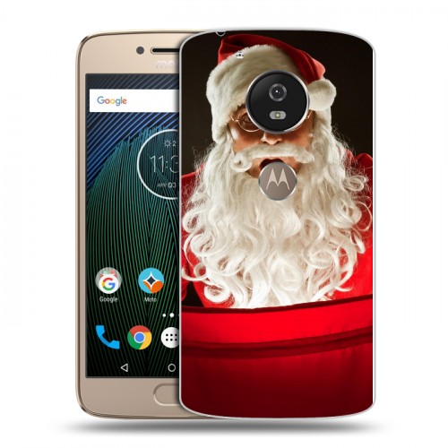 Дизайнерский силиконовый чехол для Motorola Moto G5s Дед мороз и Санта