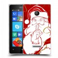 Дизайнерский пластиковый чехол для Microsoft Lumia 435 Дед мороз и Санта