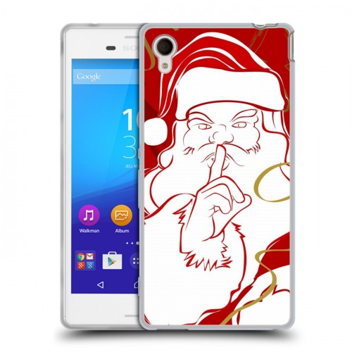 Дизайнерский пластиковый чехол для Sony Xperia M4 Aqua Дед мороз и Санта