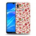 Дизайнерский пластиковый чехол для Huawei Y6 (2019) Дед мороз и Санта