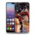 Дизайнерский силиконовый с усиленными углами чехол для Huawei P20 Pro Дед мороз и Санта