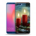 Дизайнерский пластиковый чехол для Huawei Honor View 10 Новогодние свечки