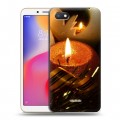 Дизайнерский пластиковый чехол для Xiaomi RedMi 6A Новогодние свечки