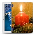 Дизайнерский силиконовый чехол для Lenovo Tab 2 A10-30 Новогодние свечки