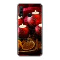 Дизайнерский силиконовый чехол для Huawei P30 Lite Новогодние свечки