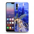 Дизайнерский силиконовый с усиленными углами чехол для Huawei P20 Pro Новогодние свечки