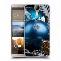 Дизайнерский пластиковый чехол для HTC One E9+ Новогодние свечки