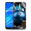 Дизайнерский пластиковый чехол для Huawei Y6 (2019) Новогодние свечки