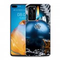 Дизайнерский пластиковый чехол для Huawei P40 Новогодние свечки