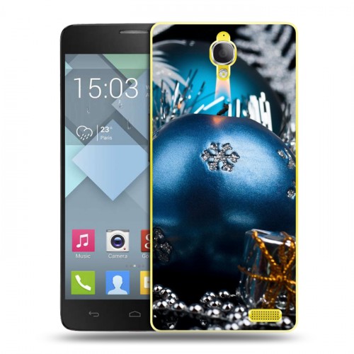Дизайнерский пластиковый чехол для Alcatel One Touch Idol X Новогодние свечки
