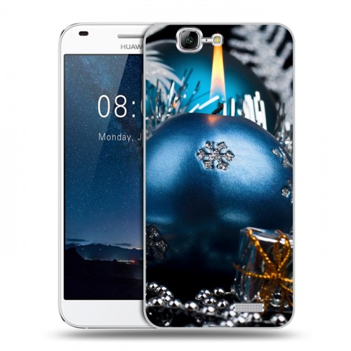 Дизайнерский пластиковый чехол для Huawei Ascend G7 Новогодние свечки