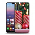 Дизайнерский силиконовый с усиленными углами чехол для Huawei P20 Pro Новогодние свечки