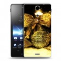 Дизайнерский пластиковый чехол для Sony Xperia TX Новогодние свечки