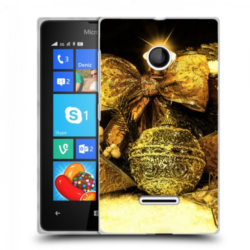 Дизайнерский пластиковый чехол для Microsoft Lumia 435 Новогодние свечки