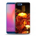 Дизайнерский пластиковый чехол для Huawei Honor View 10 Новогодние свечки