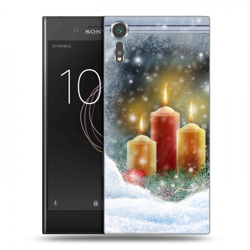 Дизайнерский пластиковый чехол для Sony Xperia XZs Новогодние свечки