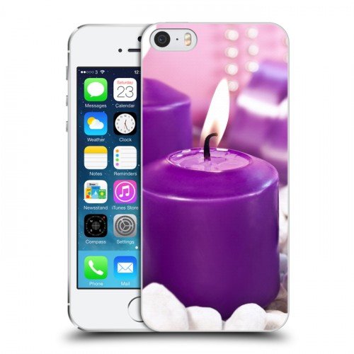 Дизайнерский пластиковый чехол для Iphone 5s Новогодние свечки