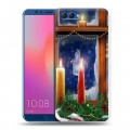 Дизайнерский пластиковый чехол для Huawei Honor View 10 Новогодние свечки