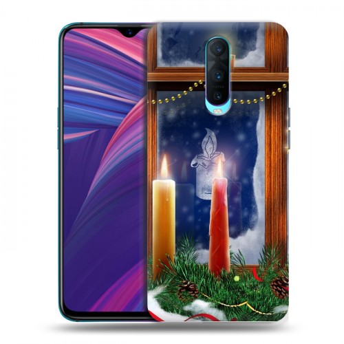 Дизайнерский пластиковый чехол для OPPO RX17 Pro Новогодние свечки