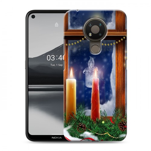 Дизайнерский силиконовый чехол для Nokia 3.4 Новогодние свечки