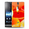 Дизайнерский пластиковый чехол для Sony Xperia S Новогодние свечки