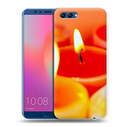 Дизайнерский пластиковый чехол для Huawei Honor View 10 Новогодние свечки