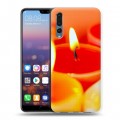 Дизайнерский силиконовый с усиленными углами чехол для Huawei P20 Pro Новогодние свечки