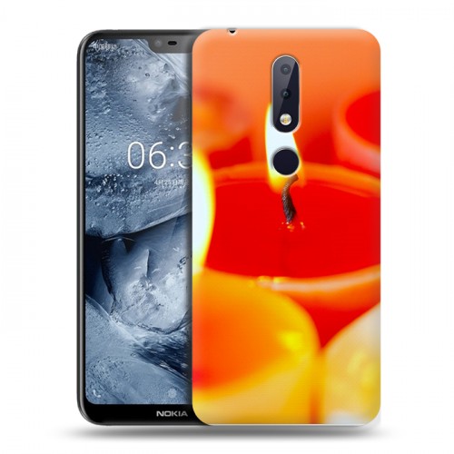 Дизайнерский силиконовый чехол для Nokia 6.1 Plus Новогодние свечки