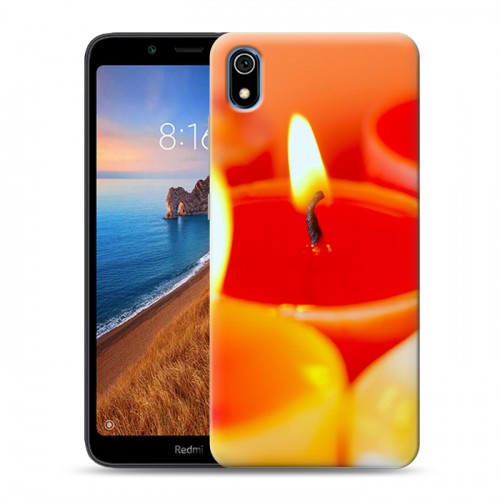 Дизайнерский силиконовый чехол для Xiaomi RedMi 7A Новогодние свечки