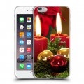 Дизайнерский силиконовый чехол для Iphone 6 Plus/6s Plus Новогодние свечки